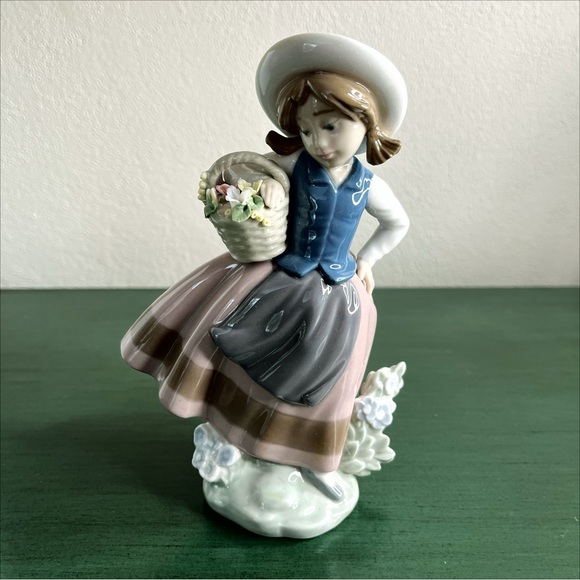 Vtg Lladro Figurine “Linda Con Cesta” #5221 Girl w/ Basket – Retired, Boxed EUC - Picture 9 of 12